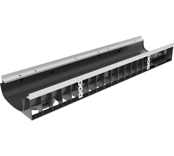 Пластиковый усиленный лоток Gidrolica dn200 h118,5 мм с глухой полиамидной крышкой с250 0821CC