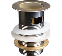 Донный клапан Terma CLICK-CLACK c маленькой кнопкой, с переливом, red bronze 32363