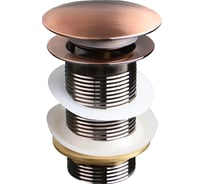 Донный клапан Terma CLICK-CLACK c большой кнопкой, red bronze 32375