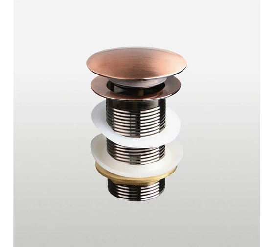 Донный клапан Terma CLICK-CLACK c большой кнопкой, red bronze 32375