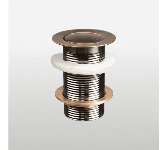 Донный клапан Terma CLICK-CLACK c маленькой кнопкой, red bronze 32367