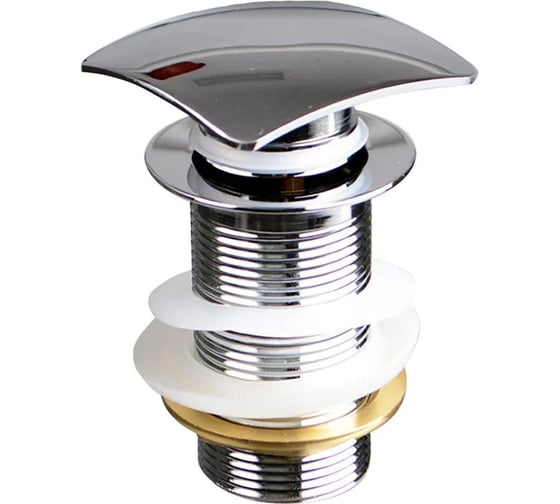Донный клапан Terma CLICK-CLACK c квадратной кнопкой, chrome 32378