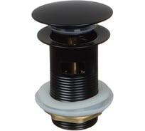 Донный клапан Terma CLICK-CLACK c большой кнопкой, c переливом, black pearl 32372