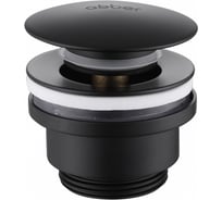 Донный клапан ABBER без перелива, клик-клак, черный матовый AF0011B