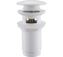 Донный клапан ABBER с переливом, клик-клак, белый AF0010W