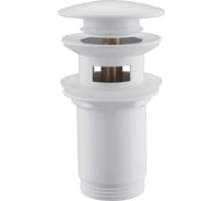 Донный клапан для раковины ABBER с переливом, клик-клак, белый AF0009W