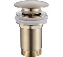 Донный клапан ABBER с переливом, клик-клак, золото матовое AF0010G