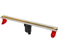 Напольный желоб водосток Berges super slim 1000 нержавеющая сталь, золото глянец, s-сифон d50/110 вертикальный 092055