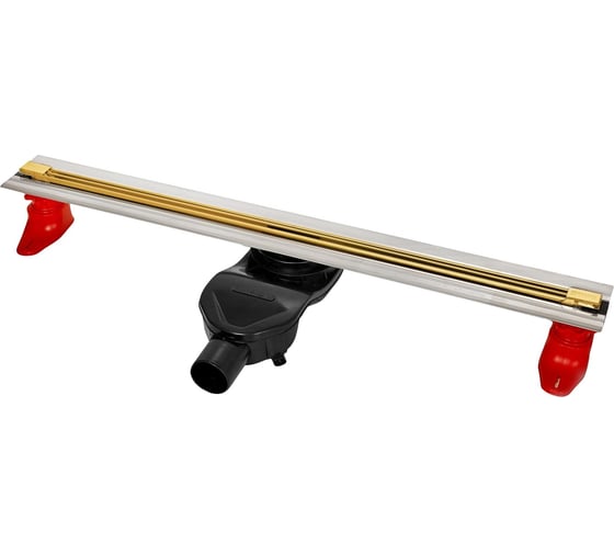 Желоб водосток Berges super slim 700 золото глянец, s-сифон d50 h60 боковой 092153 1