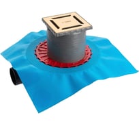 Трап водосток Berges zentrum norma 100x100, золото глянец, выпуск d50 h65 боковой 092362