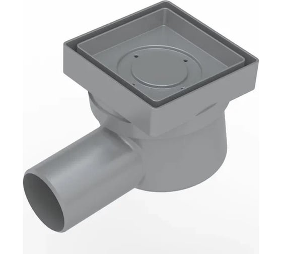 Напольный трап водосток Berges trend keramik 100x100, под керамическую плитку, d50 боковой 093001 1