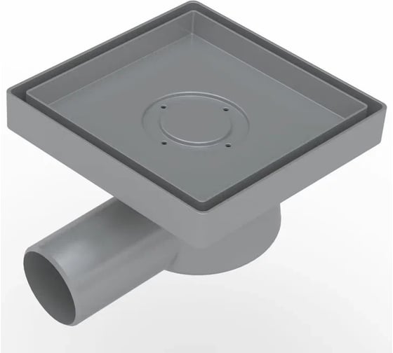 Напольный трап водосток Berges trend keramik 150x150, под керамическую плитку, d50 боковой 093002
