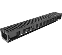 Лоток пластиковый Gidrolica pro dn100 h117 мм с полиамидной решеткой и крепежом класс с250 804509