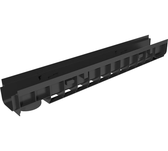 Лоток пластиковый Gidrolica pro dn100 h117 мм с полиамидной решеткой и крепежом класс с250 804509