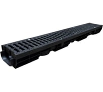 Лоток пластиковый Gidrolica pro dn100 h80 мм с полиамидной решеткой и крепежом класс c250 805509