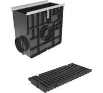 Пескоуловитель Gidrolica усиленный, пластиковый, с щелевой чугунной решеткой, класс с250 0828C