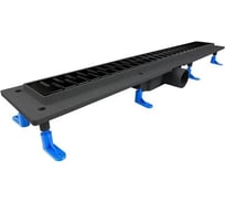 Трап для душа с гидрозатвором и сухим затвором Styron под плитку с решеткой из нержавеющей стали STY-M-70-FF