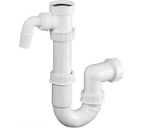 Сифон для мойки MIANO "U" с подводкой для шланга и накидной гайкой 6/4" 25 M0453