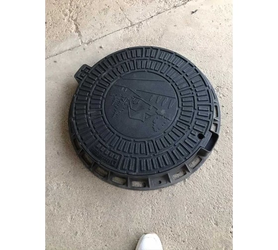 Пластиковый канализационный люк Standartpark садовый домик, черный, 80x10 см 35188-80Д