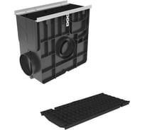 Усиленный пластиковый пескоуловитель с щелевой чугунной решеткой Gidrolica кл. d400 082850209D