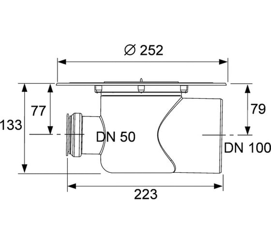 Сифон ТЕСЕ ТЕСЕdrainpoint S DN 100 мм 3607500