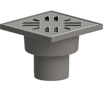 Трап Татполимер нерегулируемый, вертикальный выпуск, гидрозатвор, нержавеющая решетка, 100х100 мм ТП-100.50-100VSHs 004-0036