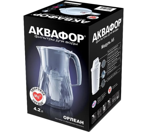 Водоочиститель Аквафор Кувшин Орлеан модель вишнёвый Р140А5FM