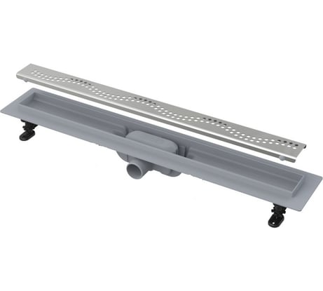 Лоток Alcadrain с гидрозатвором+механический сухой затвор, 40 мм, с нержавеющей решеткой 00022293