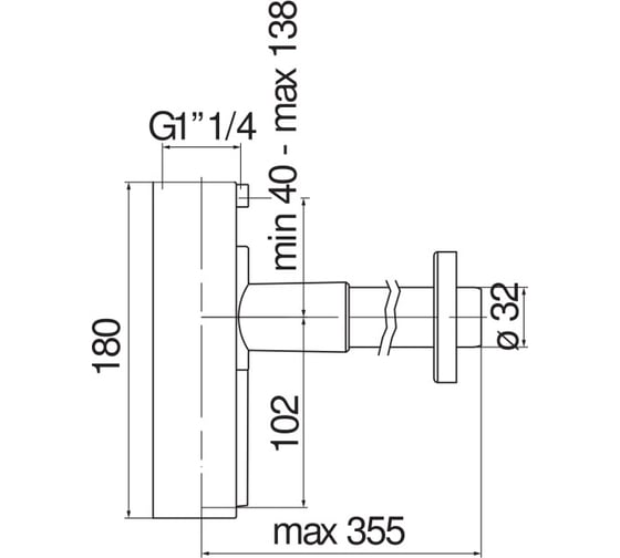 Сифон Nobili AV00107/10WM матовый белый 00000106659