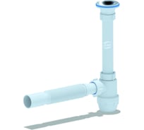 Сифон для умывальника АНИ Пласт бутылочный, 1 1/4 дюйма x 40 гофрированный, 40х50 мм, нержавеющая сетка C1010 025-0238