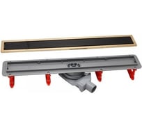 Душевой лоток Pestan Confluo Premium Black Glass Line 750 Gold 13100098