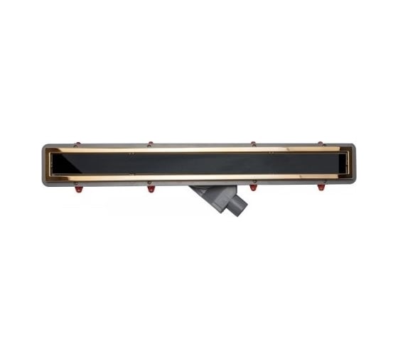 Душевой лоток Pestan Confluo Premium Black Glass Line 650 Gold 13100097