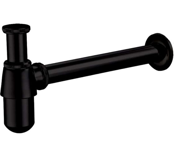 Сифон для раковины Terma без выпуска, бутылочный, латунный, black pearl Classica, 1 1/4" 10087 18839