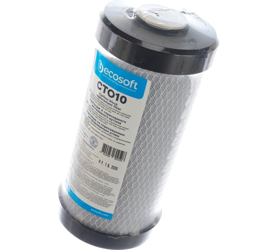 Картридж Ecosoft со спрессованным активированным углем 4,5"х10" 10 мкм CHVCB4510ECOEXP
