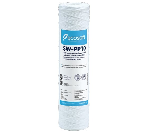 Картридж Ecosoft из полипропиленовой нити 2,5"х10", 10 мкм, CPN251010ECOEXP
