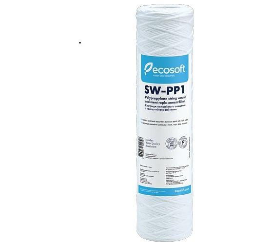 Картридж Ecosoft из полипропиленовой нити 2,5"х10" 1 мкм CPN25101ECOEXP