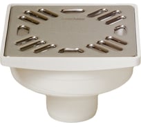 Сливной трап Miano DN40 100х100, прямой, решетка из нержавеющей стали MPVS-04002