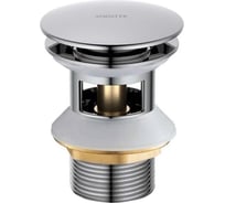 Сливной набор для раковины AQUATEK Push-open с переливом, крышка круглая AQ6002CR 00000135502