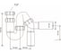 Трубный сифон McAlpine 1 1/2"х40 мм, без выпуска с отводной трубой, D40/50 мм MRSK12-50 3