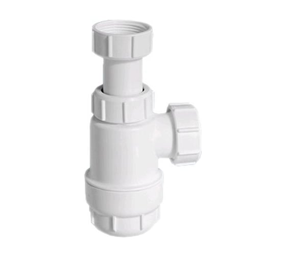 Бутылочный сифон McAlpine 1 1/4"x32 мм, без выпуска, выход компрессионный D=32 мм MRW2-NW