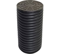 Колодец дренажный смотровой Рувинил 575/500x2000 мм без отверстий с дном и полимерной крышкой КДС-575х2000