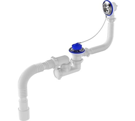 Сифон для ванны Aquant регулируемый 1 1/2"х40 с выпуском и переливом с гт 40x40/50 V255-13-MR