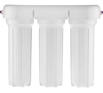 Фильтр трёхступенчатый под мойку для жёсткой воды Гейзер Био 321 без крана 11067