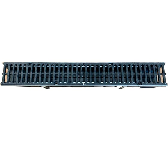 Лоток пластиковый Gidrolica Super DN100, h204 с решеткой чугунной класса D400 802109D
