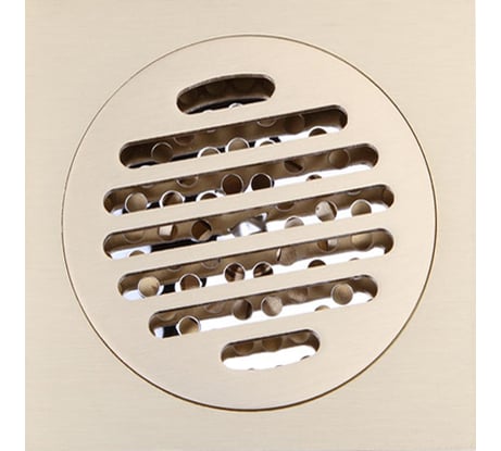 Трап сливной d40, с решеткой 100х100 мм, с мех-м обратным клапаном, CANYON бронза