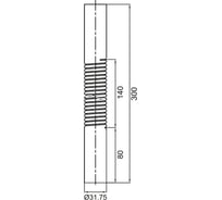 Гибкая труба Veragio Sbortis 31.75x300 мм, медная, хром VR.SBR-8335.CR