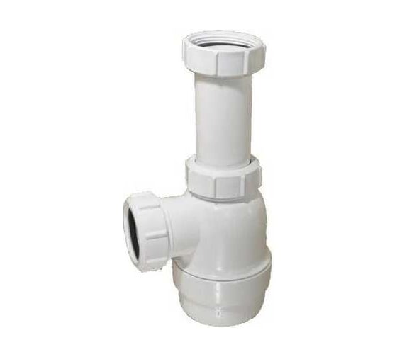 Бутылочный сифон McAlpine 1 1/2"х40 мм, без выпуска, выход компрессионный D=40 мм MRSK2-NW