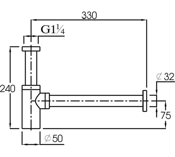 Сифон для раковины Raiber RHR-120