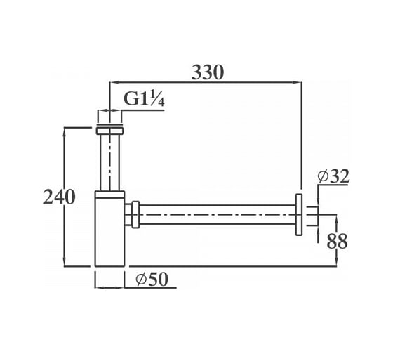 Сифон для раковины Raiber RHR-124