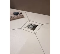 Напольный трап водосток BERGES PLATZ Antik 150х150, S-сифон, D50, H60, боковой выпуск, 42l/m 090161